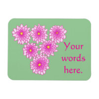 Pink Mums Flowers Chrysanthemums Magnets