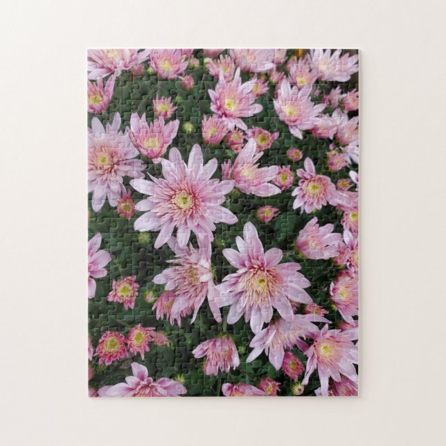 Pink mums jigsaw puzzle (Vertical)
