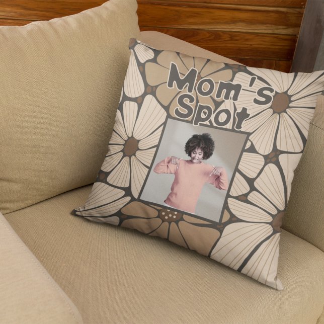 Pink Mum's Spot Couch Photo Mother's Day Gift Cushion (Creator Uploaded)