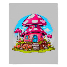 Pink Mushroom House, Magical Home 