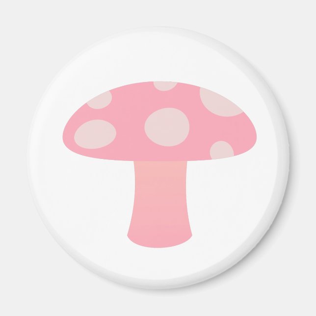Pink mushroom magnet (Front)
