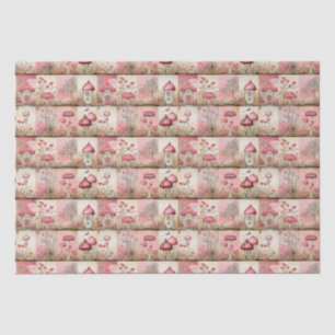 Pink mushrooms tissue paper
