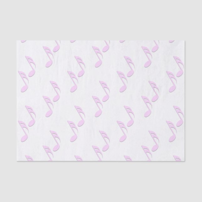 Pink Music Notes Tissue Paper (Front)