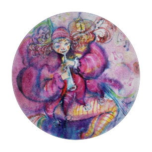 PINK MUSICAL CLOWN CUTTING BOARD