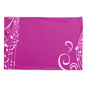 Pink Musical Notes Inspiration Pillowcase