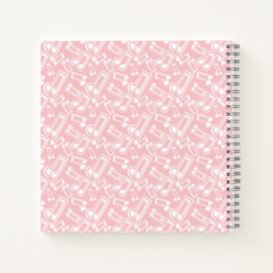 Pink Musical Notes Notebook