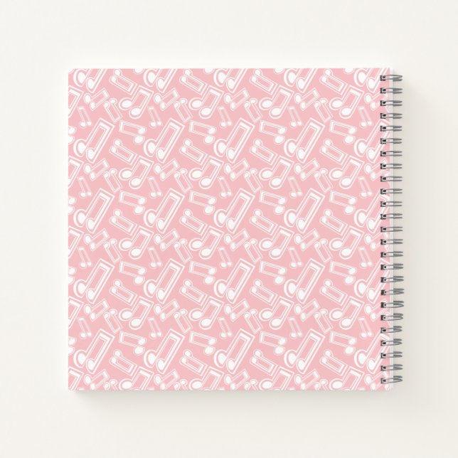 Pink Musical Notes Notebook (Back)
