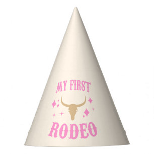 Pink My First Rodeo Cowgirl 1st First Birthday Party Hat