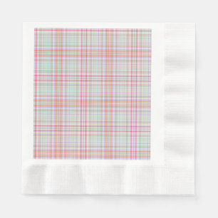 Pink 'n Green Geometric Plaid Napkin