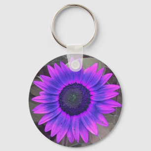 Pink N purple Sunflower Keychain