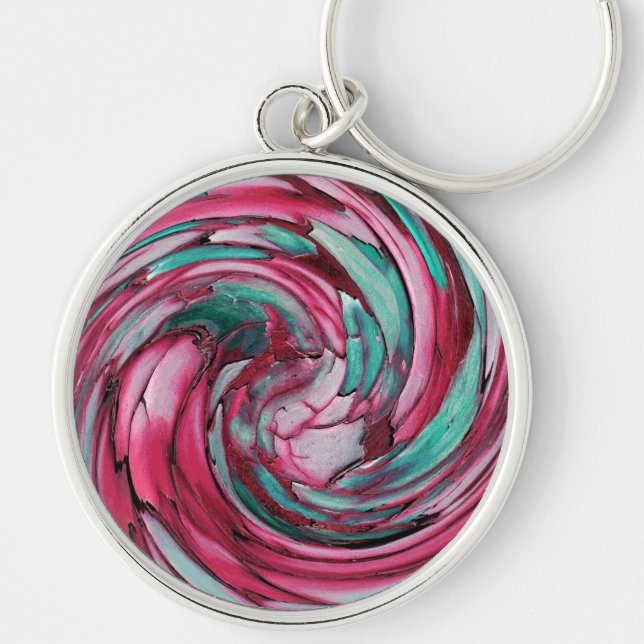 Pink N Teal  Dolphin vs Eagle Key Chain (Front)