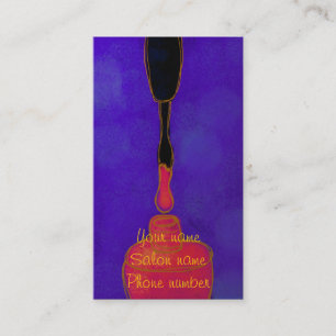 Pink Nail Polish Nail Tech Business Card