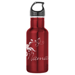 Pink Namaste with scrolls and swirls 532 Ml Water Bottle