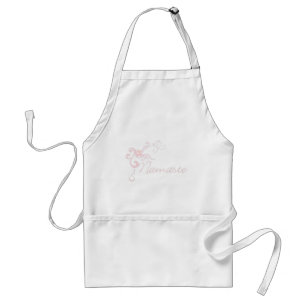 Pink Namaste with scrolls and swirls Standard Apron