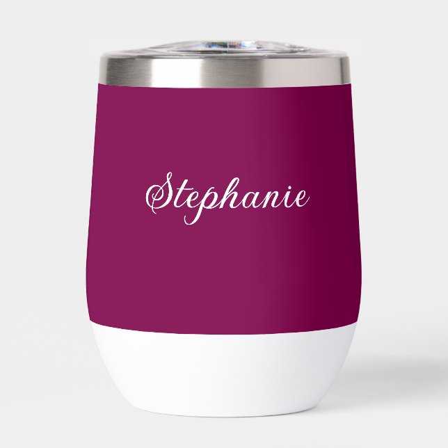 Pink Name Modern Elegant Monogram Boho (Front)