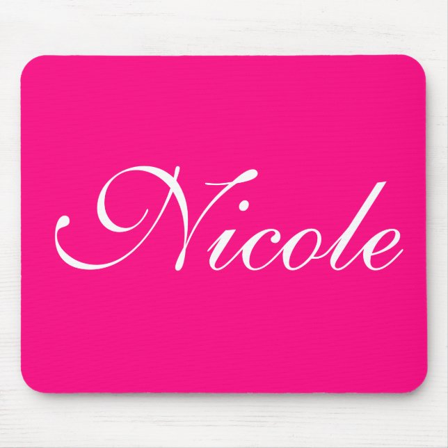 Pink Name Mouse Mat (Front)
