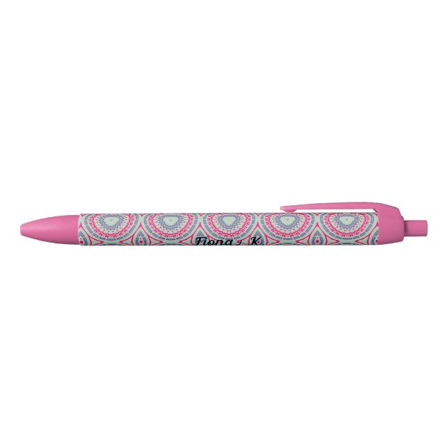 Pink Name Personalised Ballpoint Pen (Top)