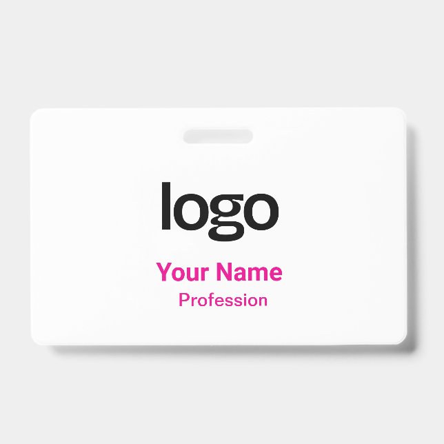 Pink Name Tags Badges ID Badge (Front)