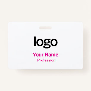 Pink Name Tags Badges ID Badge