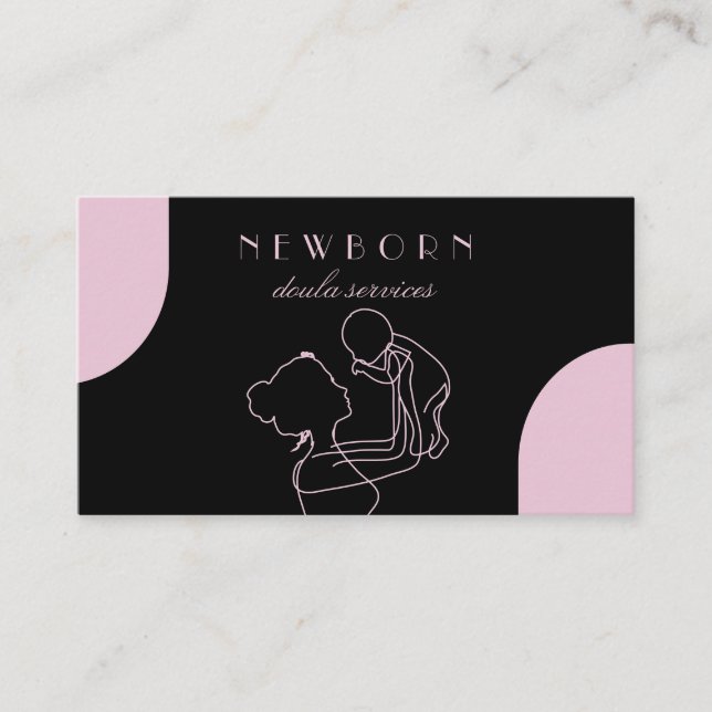Pink Nanny Babysitters, Paediatrician Business Card (Front)
