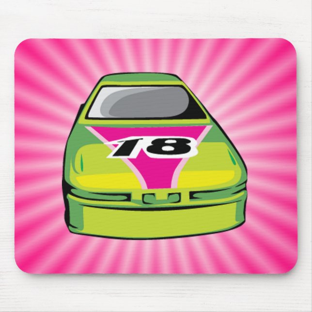 Pink Nascar Mouse Mat (Front)