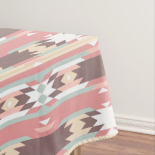 Pink Native American Pattern Tablecloth