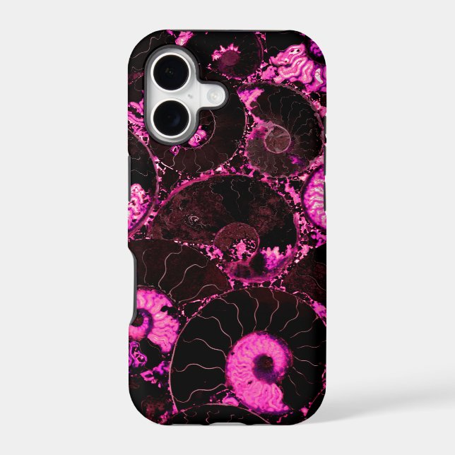 Pink Nautilus fossil shell pattern  (Back)