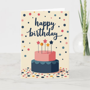 Pink Navy Birthday Card
