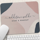 Pink Navy Blue Modern Abstract Shapes Neutral Mouse Mat<br><div class="desc">Pink Navy Blue Modern Abstract Shapes Neutral Mouse Pad. Perfect for makeup artists,  hair stylists,  cosmetologists,  and more!</div>