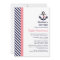 Pink Navy Blue Nautical Bridal Shower Invitations