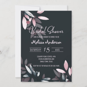 Pink Navy Elegant Soft Watercolor Bridal Shower