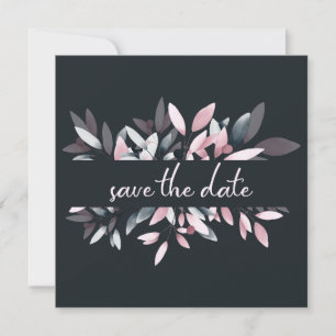 Pink Navy Elegant Soft Watercolor Save The Date