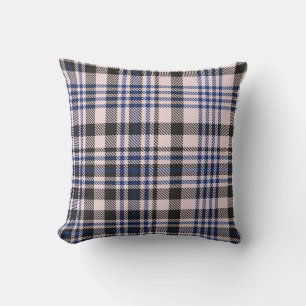 Pink Navy Glen Plaid textured seamless patternabst Cushion