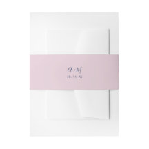 Pink & Navy | Simple Wedding Monogram Belly Band