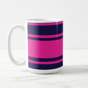 Pink Navy Stripes Coffee Mug