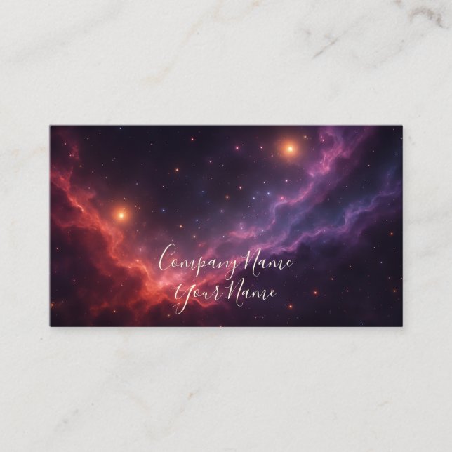 Pink Nebula Business Card (Front)