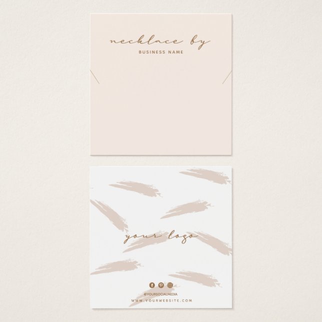 Pink Necklace Display Business Card (Front & Back)
