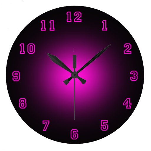 Image of Pink Neon 10.75" Large Clock