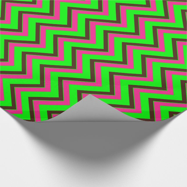 Pink-Neon-Brown-Coll-CHEVRON-07-GIFT WRAP PAPER (Corner)