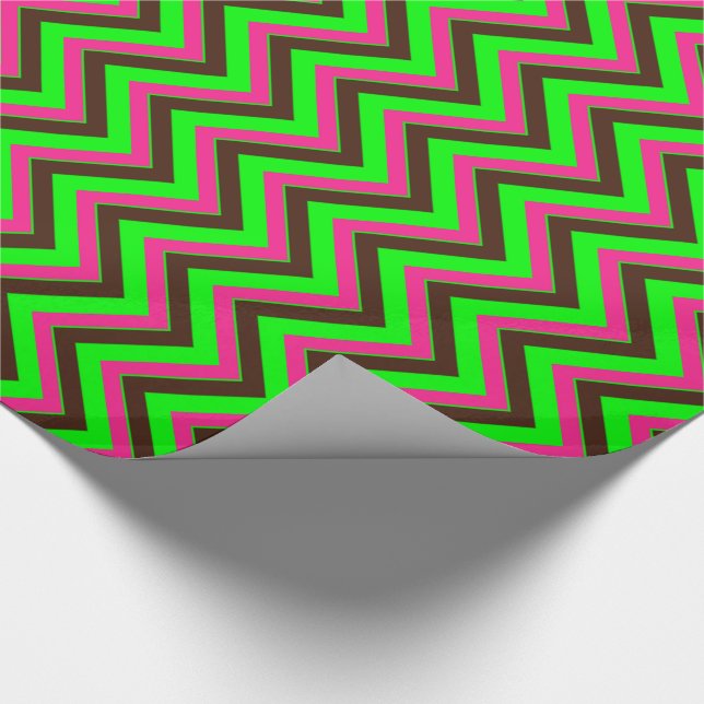 Pink-Neon-Brown-Coll-CHEVRON-15-GIFT WRAP PAPER (Corner)