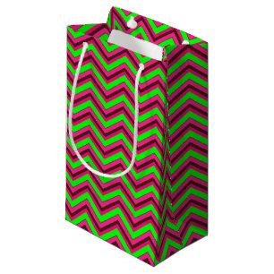 Pink-Neon-Brown Coll.-CHEVRON 16-GIFT BAG s