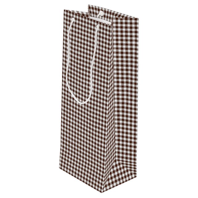 Pink-Neon-Brown Coll.-GINGHAM 05-WINE GIFT BAG (Back Angled)