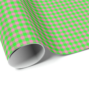 Pink-Neon-Brown-Coll-GINGHAM-10-GIFT WRAP PAPER