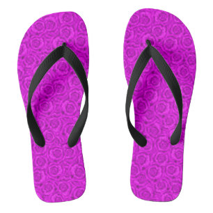 Pink neon flip flops