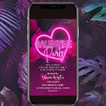 Pink Neon Heart Galentine Party Invitation<br><div class="desc">Pink Neon Heart Galentine Party Invitation. This invitation features a vibrant pink neon heart design that adds a modern and fun touch to your Galentine's Day celebration. With its stylish typography and customisable options, you can personalise the invitation to suit your event perfectly. Get ready to gather your best friends...</div>