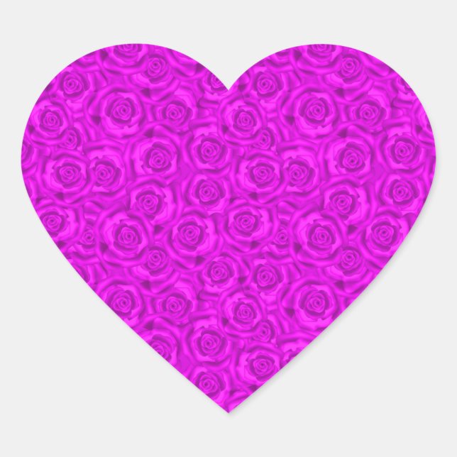 Pink neon heart sticker (Front)