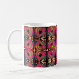 Pink Neon Hearts Coffee Mug