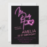 Pink Neon Light Birthday Invitation<br><div class="desc">Pink Neon Light  Birthday Invitation</div>