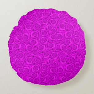 Pink neon round cushion