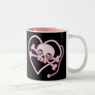 Pink Neon Skull Mug